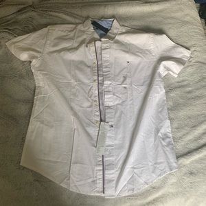 Men’s Tommy Hilfiger white short sleeve button up